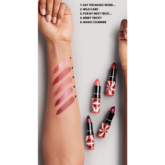 MAC MAGIC CHARMER Lipstick Limited Ed Hypnotizing Holiday Red Satin Cream LE - Picture 6 of 6